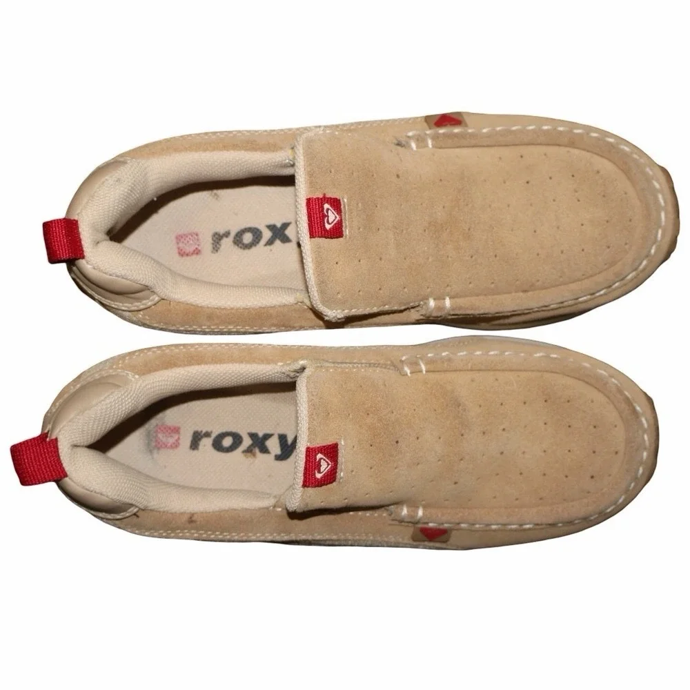 Y2K Roxy Rambler‎ Leather Chunky Platform Slip On Sneakers Womens 8